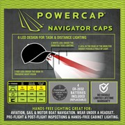 POWERCAP® Navigator (6) LED Cap - Black Cotton/Unstructured PS6-124 View 4