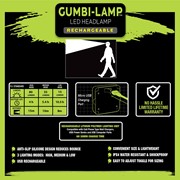 GUMBI-LAMP™ LED Headlamp - Black Strap/Black Lighting Unit RHB-9503 View 4